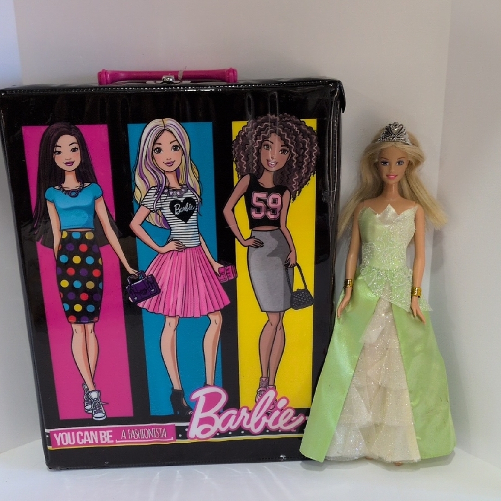 Barbie Doll with Disney Princess Inspired Dresses & Case - Picture 8 of 9